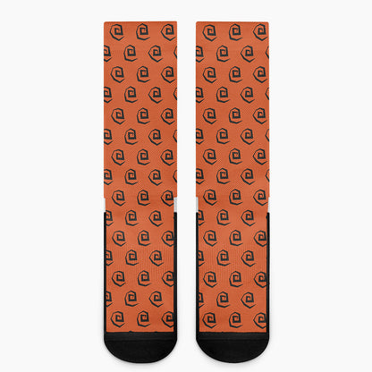 Halloween Spiral Pattern Print Crew Socks