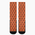 Halloween Spiral Pattern Print Crew Socks