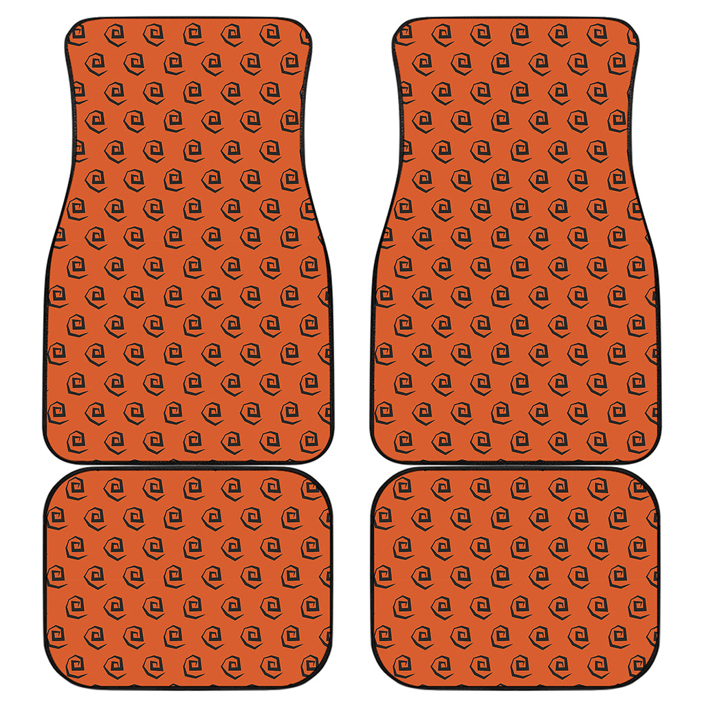 Halloween Spiral Pattern Print Front and Back Car Floor Mats