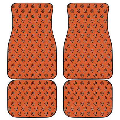 Halloween Spiral Pattern Print Front and Back Car Floor Mats