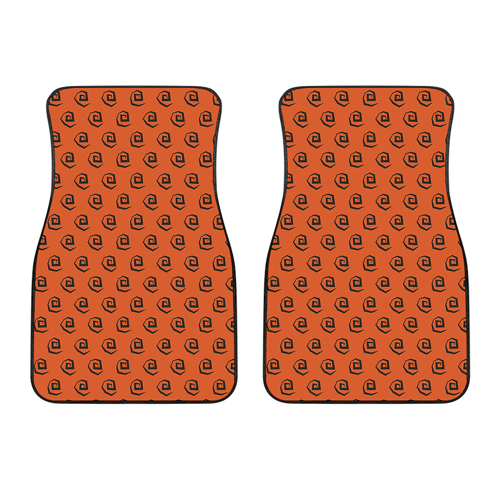 Halloween Spiral Pattern Print Front Car Floor Mats