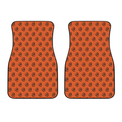 Halloween Spiral Pattern Print Front Car Floor Mats