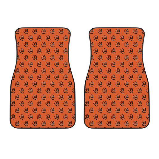 Halloween Spiral Pattern Print Front Car Floor Mats