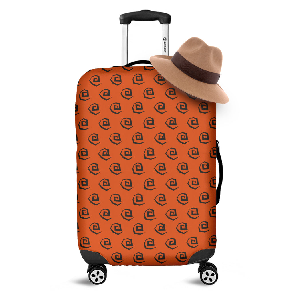Halloween Spiral Pattern Print Luggage Cover