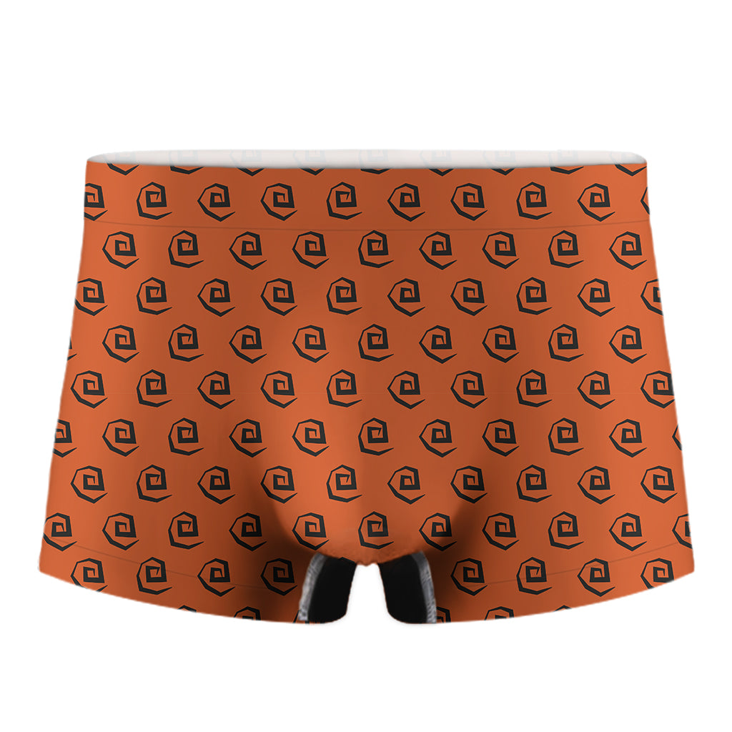 Halloween Spiral Pattern Print Men's Boxer Briefs