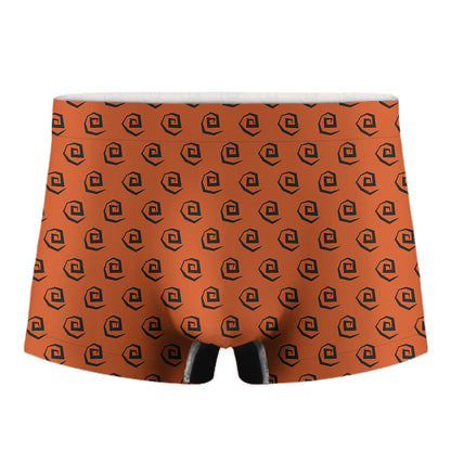 Halloween Spiral Pattern Print Men's Boxer Briefs