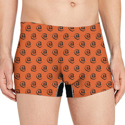 Halloween Spiral Pattern Print Men's Boxer Briefs