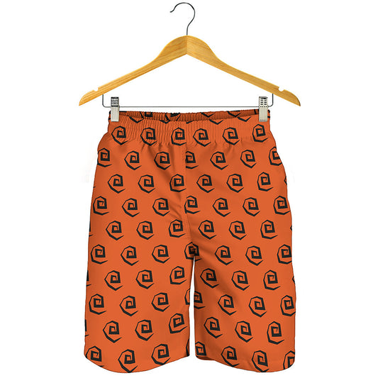 Halloween Spiral Pattern Print Men's Shorts
