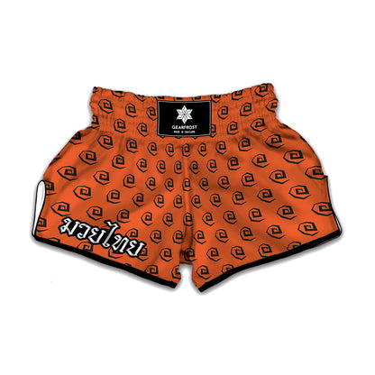 Halloween Spiral Pattern Print Muay Thai Boxing Shorts