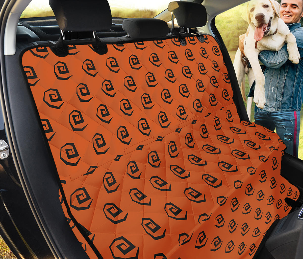 Halloween Spiral Pattern Print Pet Car Back Seat Cover