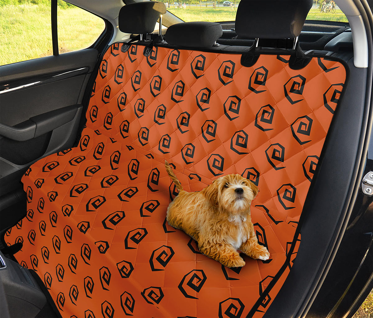 Halloween Spiral Pattern Print Pet Car Back Seat Cover