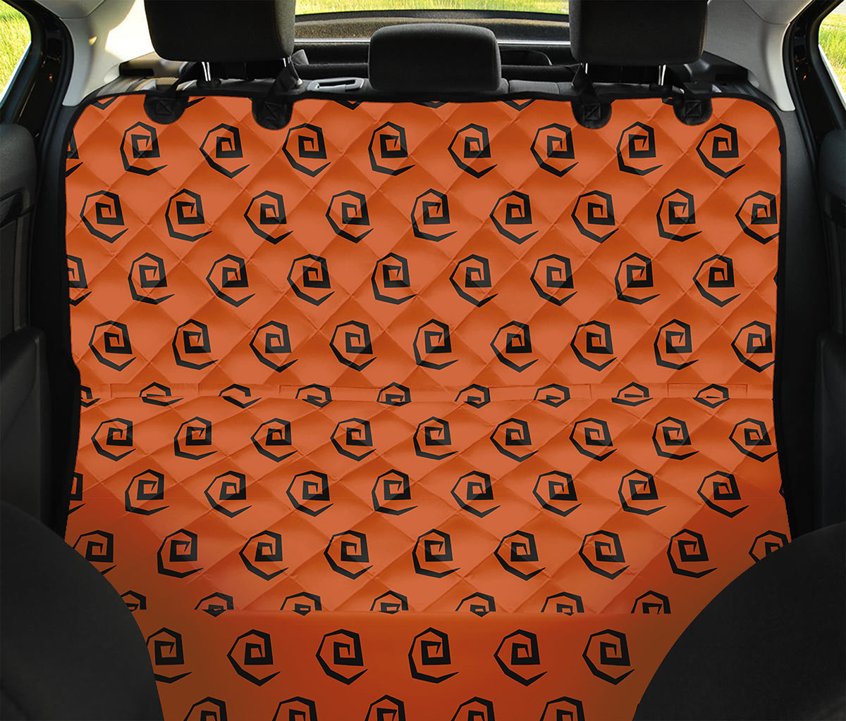 Halloween Spiral Pattern Print Pet Car Back Seat Cover