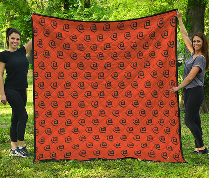 Halloween Spiral Pattern Print Quilt