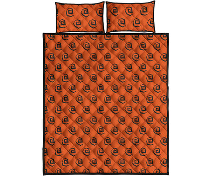 Halloween Spiral Pattern Print Quilt Bed Set