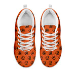 Halloween Spiral Pattern Print White Sneakers