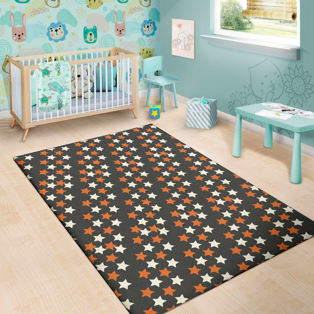 Halloween Star Pattern Print Area Rug