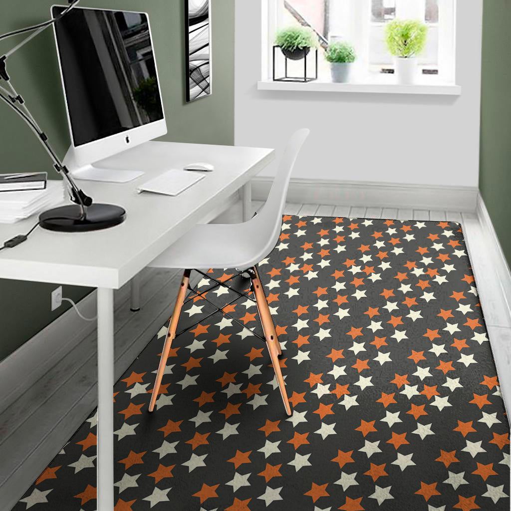Halloween Star Pattern Print Area Rug