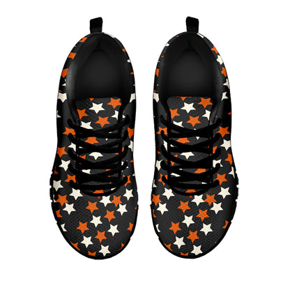 Halloween Star Pattern Print Black Sneakers