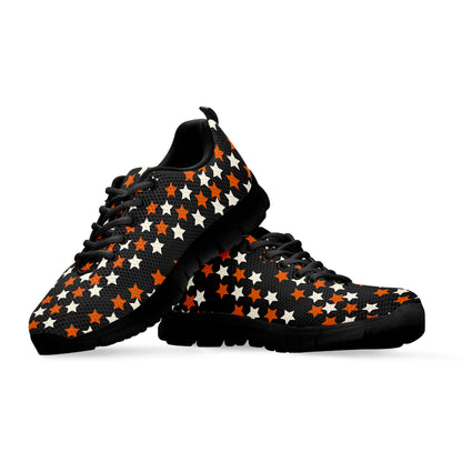 Halloween Star Pattern Print Black Sneakers