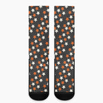 Halloween Star Pattern Print Crew Socks