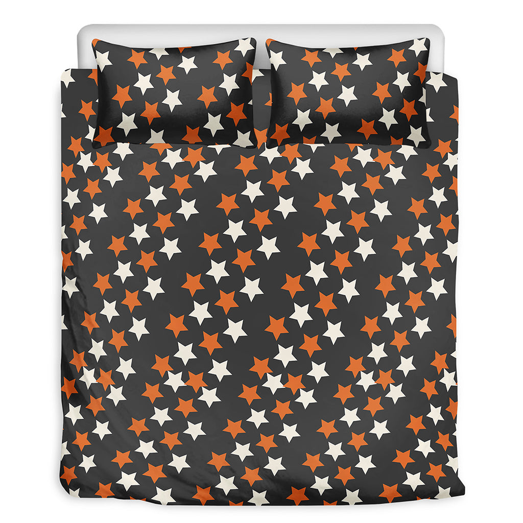 Halloween Star Pattern Print Duvet Cover Bedding Set
