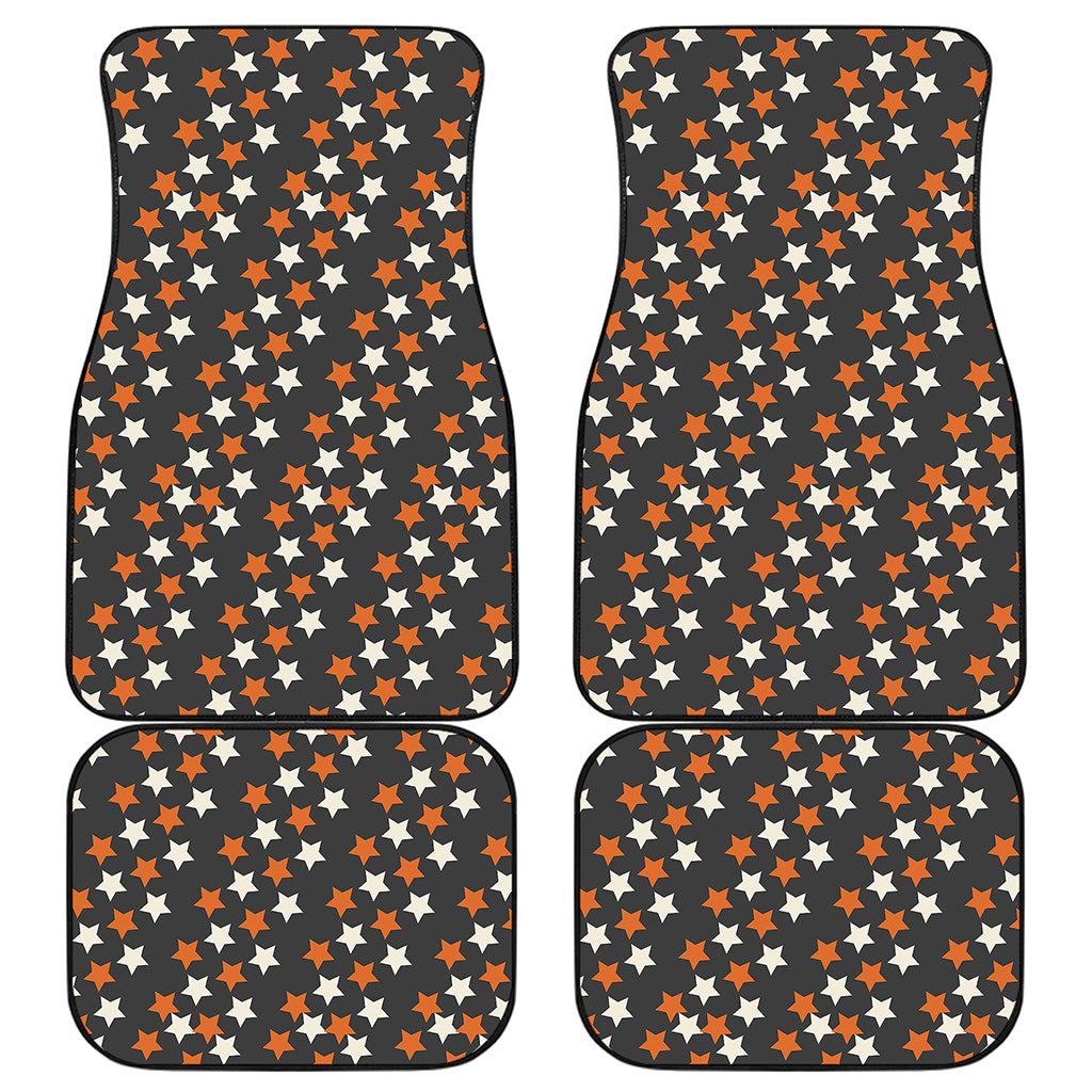 Halloween Star Pattern Print Front and Back Car Floor Mats