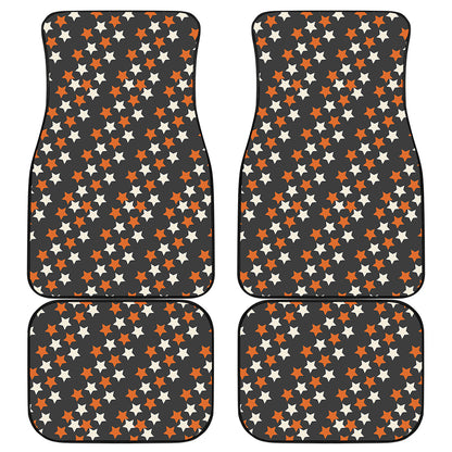 Halloween Star Pattern Print Front and Back Car Floor Mats