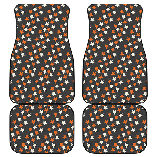 Halloween Star Pattern Print Front and Back Car Floor Mats