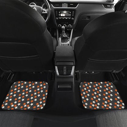 Halloween Star Pattern Print Front and Back Car Floor Mats