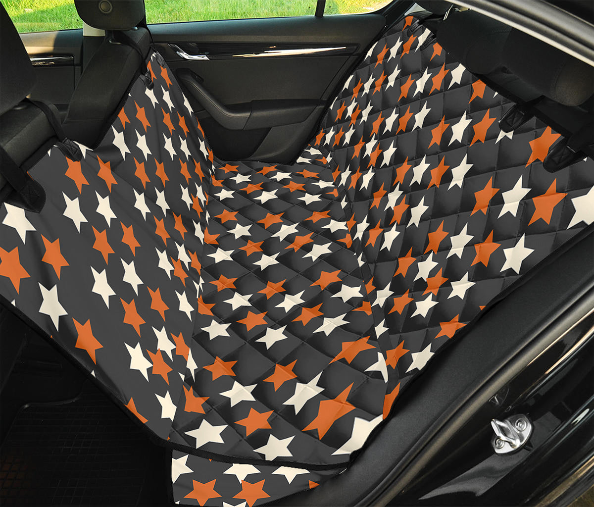 Halloween Star Pattern Print Pet Car Back Seat Cover