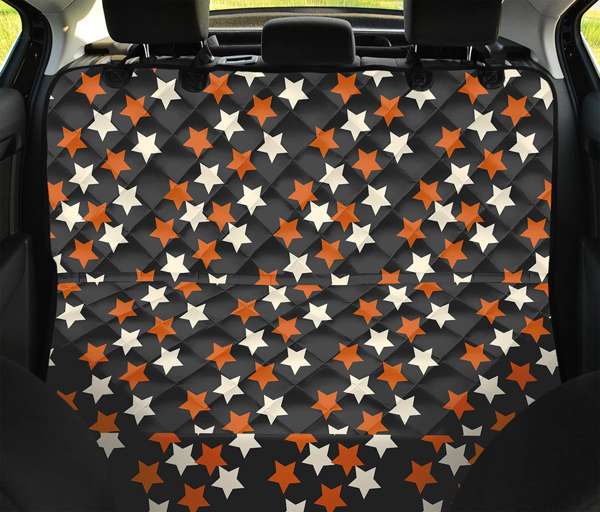 Halloween Star Pattern Print Pet Car Back Seat Cover