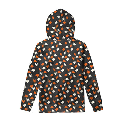 Halloween Star Pattern Print Pullover Hoodie