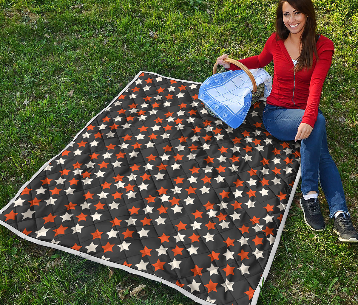 Halloween Star Pattern Print Quilt