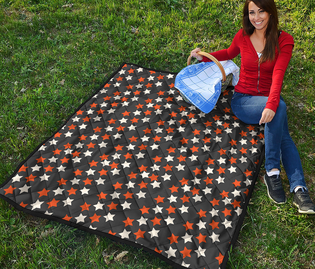 Halloween Star Pattern Print Quilt