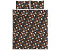 Halloween Star Pattern Print Quilt Bed Set