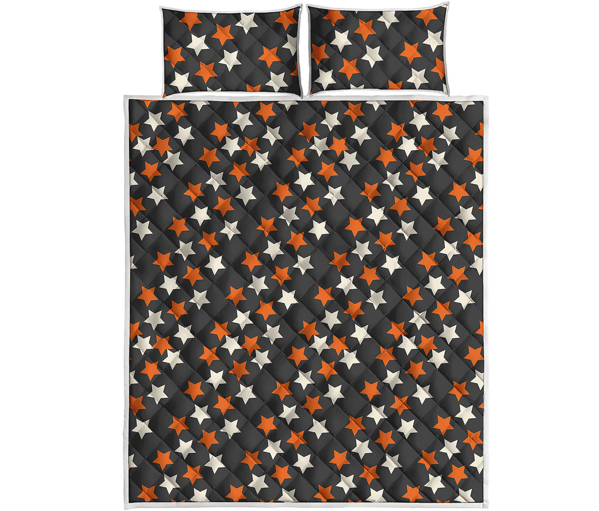 Halloween Star Pattern Print Quilt Bed Set