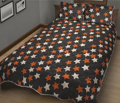 Halloween Star Pattern Print Quilt Bed Set