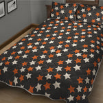 Halloween Star Pattern Print Quilt Bed Set
