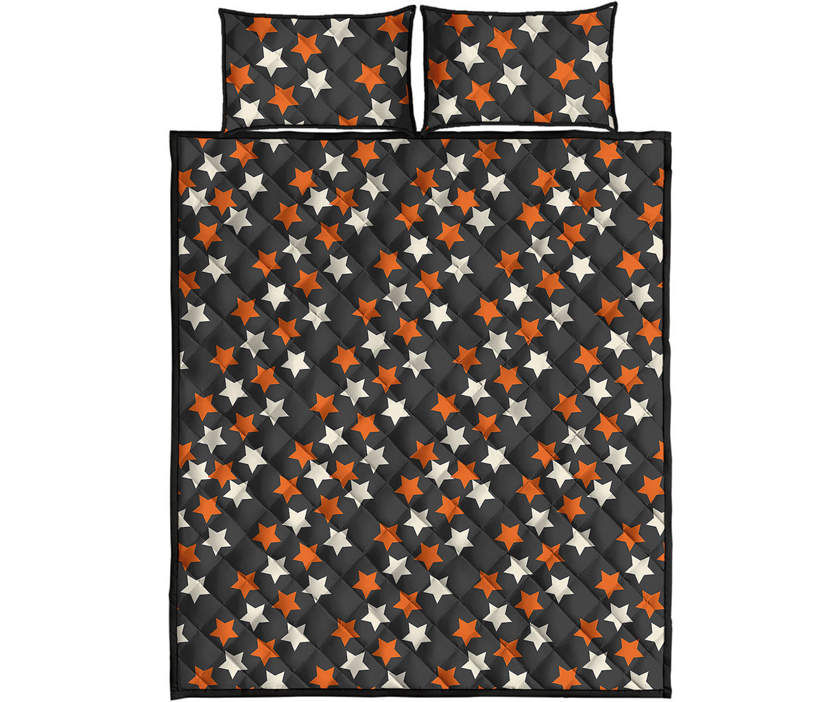 Halloween Star Pattern Print Quilt Bed Set
