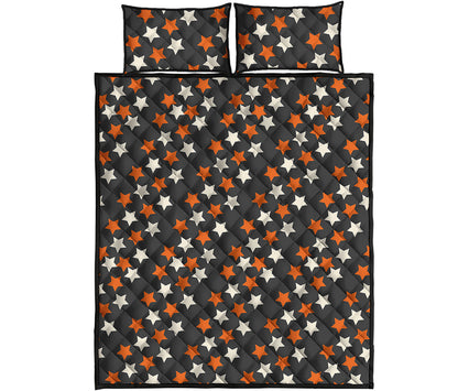 Halloween Star Pattern Print Quilt Bed Set