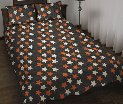 Halloween Star Pattern Print Quilt Bed Set