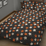 Halloween Star Pattern Print Quilt Bed Set