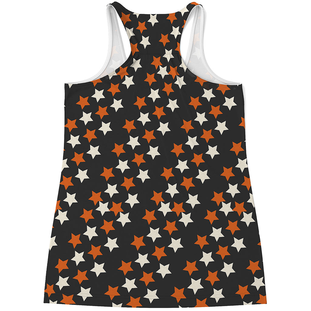 Halloween Star Pattern Print Women's Racerback Tank Top