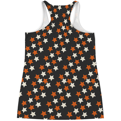 Halloween Star Pattern Print Women's Racerback Tank Top