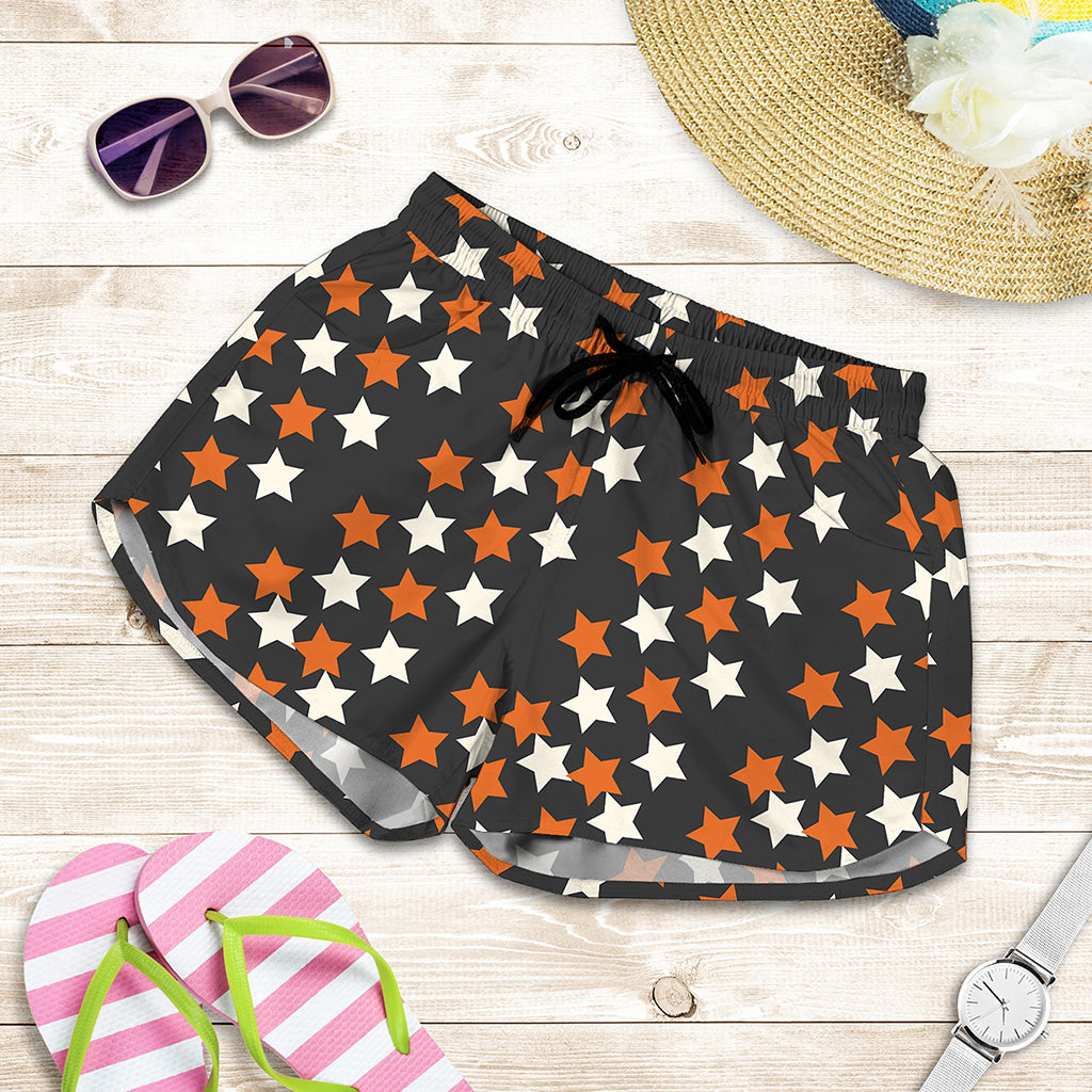 Halloween Star Pattern Print Women's Shorts