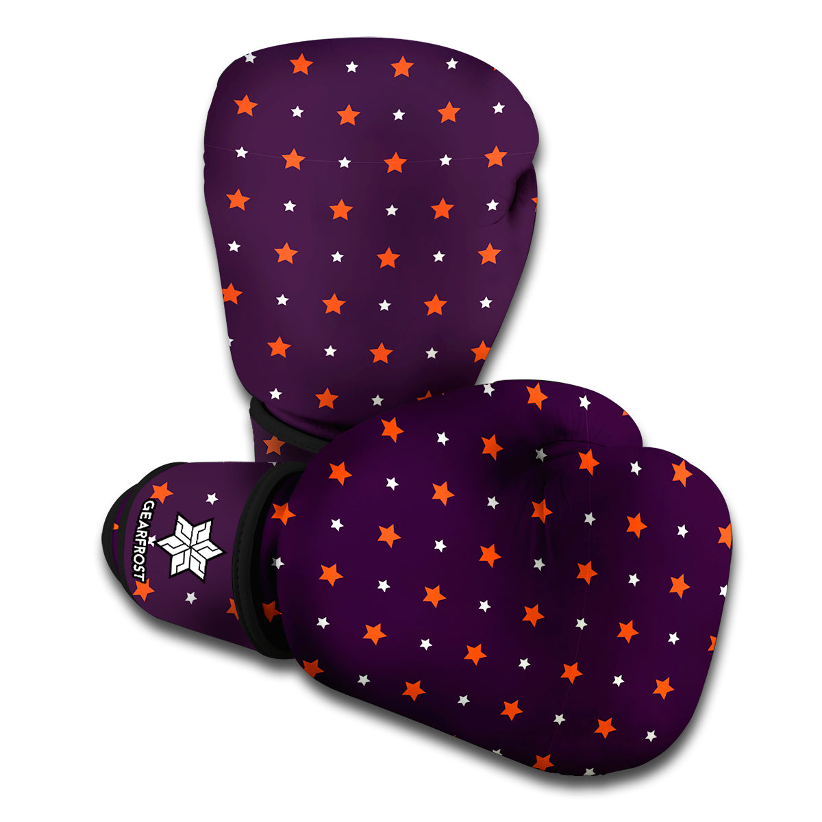 Halloween Stars Pattern Print Boxing Gloves