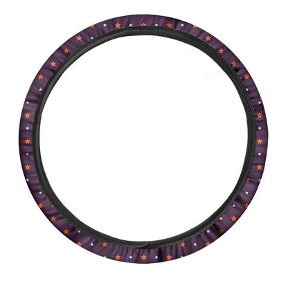 Halloween Stars Pattern Print Car Steering Wheel Cover