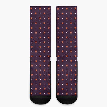 Halloween Stars Pattern Print Crew Socks