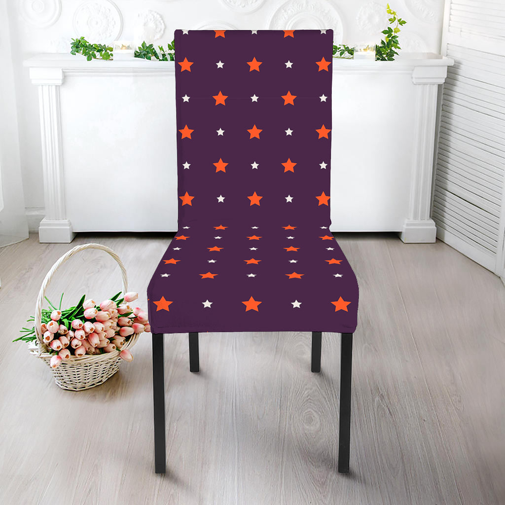 Halloween Stars Pattern Print Dining Chair Slipcover