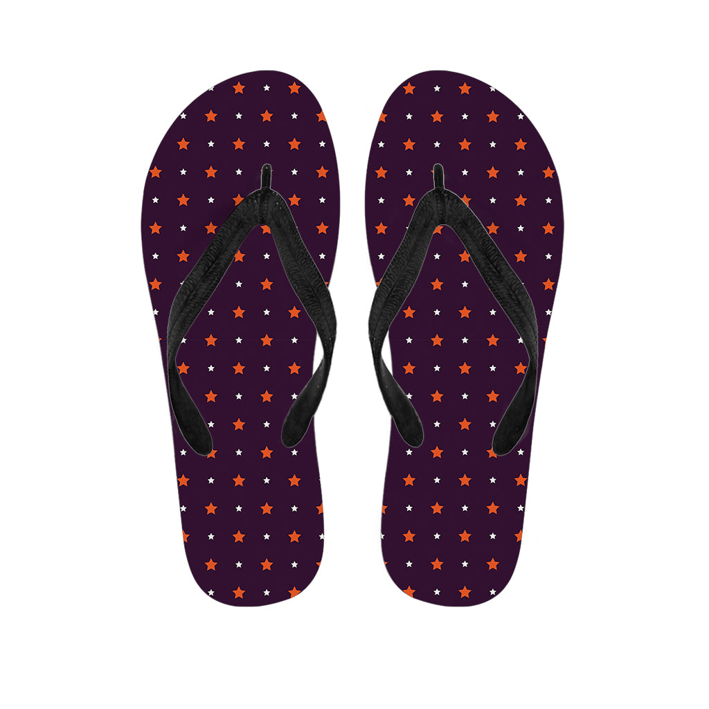 Halloween Stars Pattern Print Flip Flops